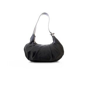 Brighton Nylon Bag Black Crescent Hobo